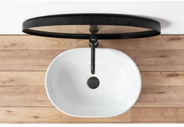 REA-U0416 - Umývadlo na dosku AMELIA 34,5x48 cm keramika/lesklá biela