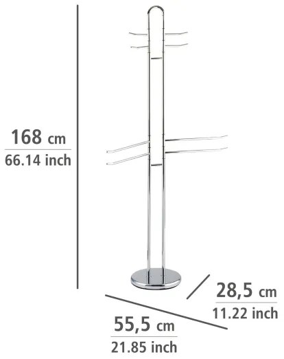 WENKO 15581100 - Stojan na uteráky PALERMO 55,5x168 cm, lesklý chróm