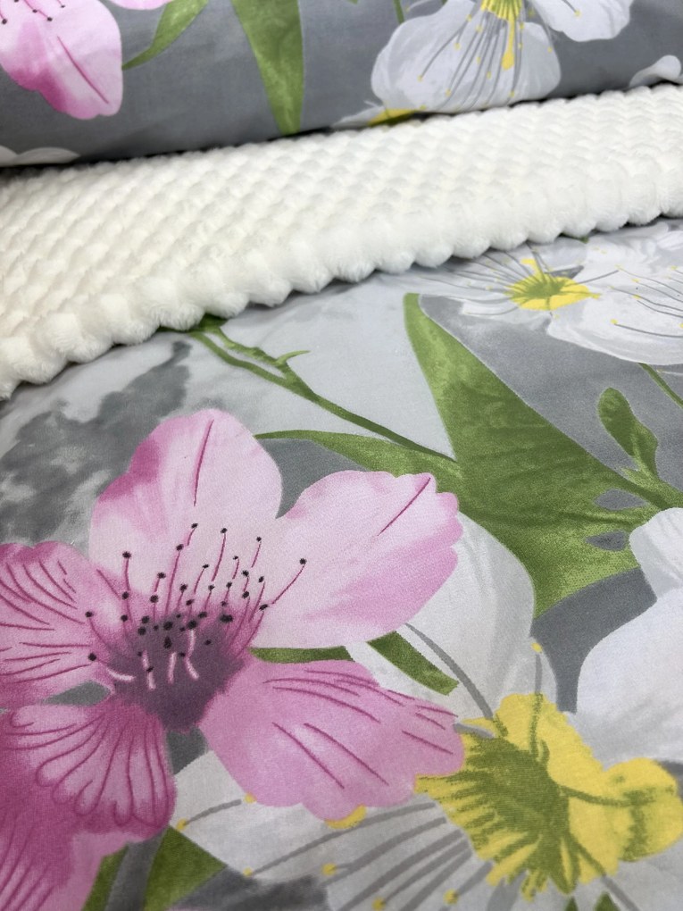 Obliečky Fialové magnólie 140x200 / 70x90 – 100% bavlna, zips