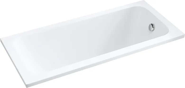 BPS-koupelny Akrylátová obdĺžniková vaňa na vstavanie HYD-NIL150-VEST 150x70 cm biela, odtokový komplet chróm