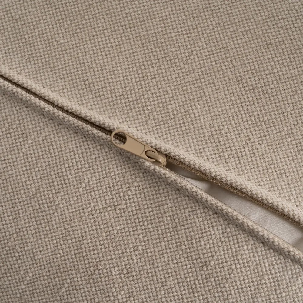 Krémová ľanová rohová pohovka (pravý roh/s leňoškou) – Ixia