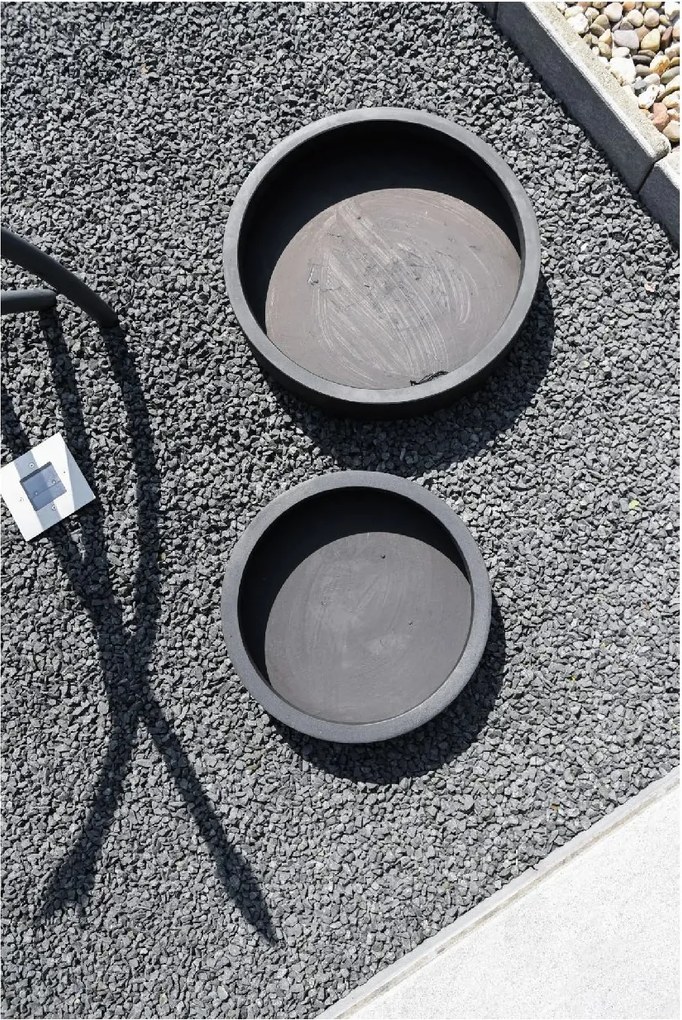 Miska na dekorácie CIRCULO, sklolaminát, Ø 40 cm, antracit