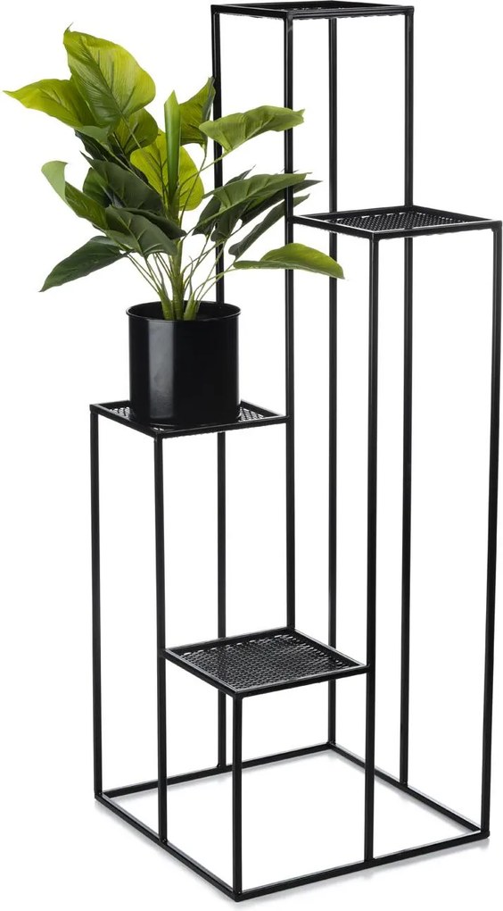 STOJAN NA KVETINÁČ KASKADA 110X40X40 CM ČIERNA