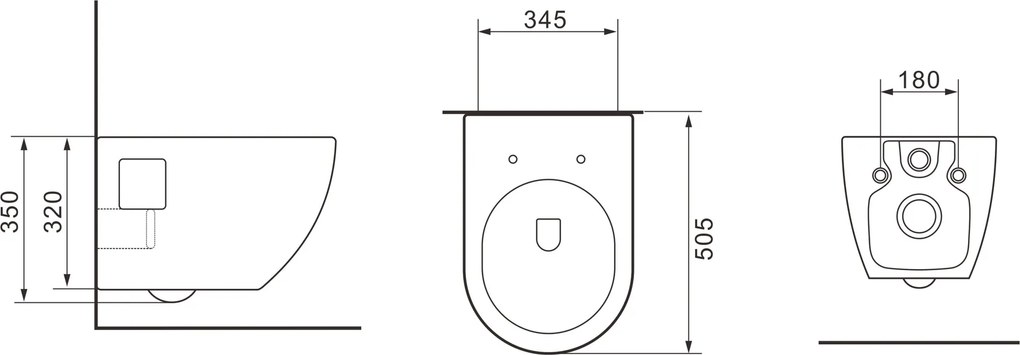 Erga Astrid, závesná WC misa 510x360x360mm, Rimless + toaletné sedadlo s pomalým zatváraním, biela, ERG-V03-ASTRID-RIM-WH