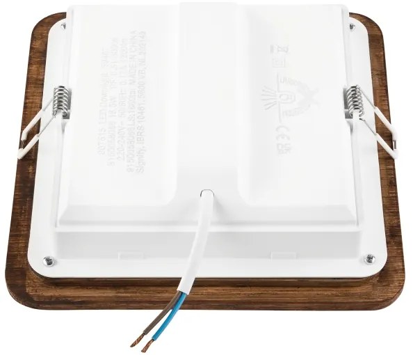 LED podhľadové svietidlo WOODY SPOT LED/17W/230V 3000K čerešňa 18,5x18,5 cm