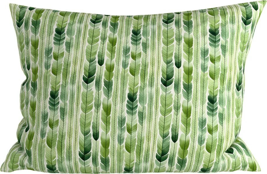 Polybavlnená obliečka na vankúš GREEN TREES POLY 70x90 cm, zelená