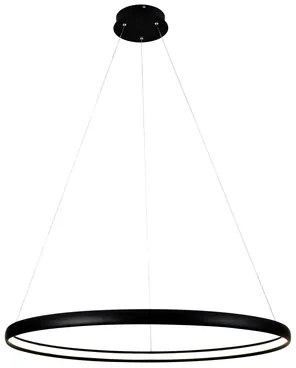LED luster na lanku čierna CARLO 80 cm