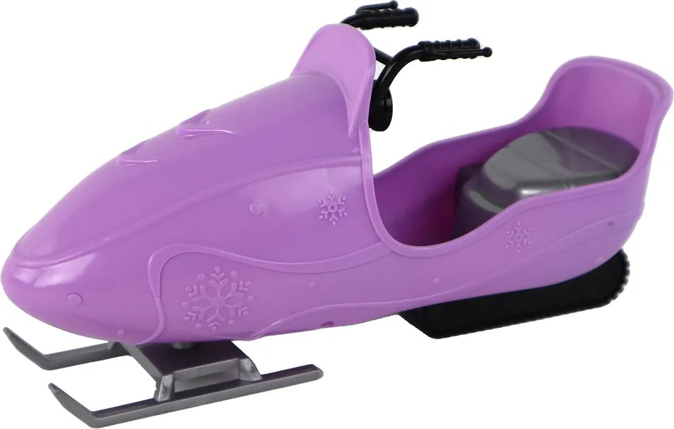 LEAN Toys Detská bábika Anlily – korčule, pes, zimné športy