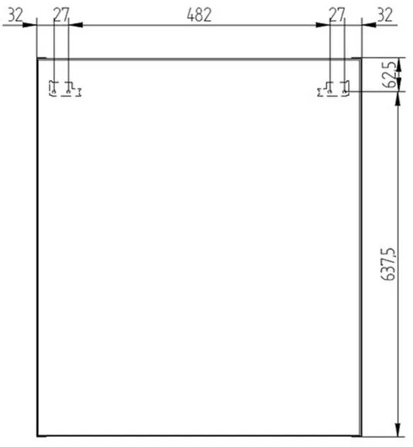 Mereo, Aira, kúpeľňová galerka 60 cm alebo 80 cm, zrkadlová skrinka, 2x dvere, dub kronberg, MER-CN716GD