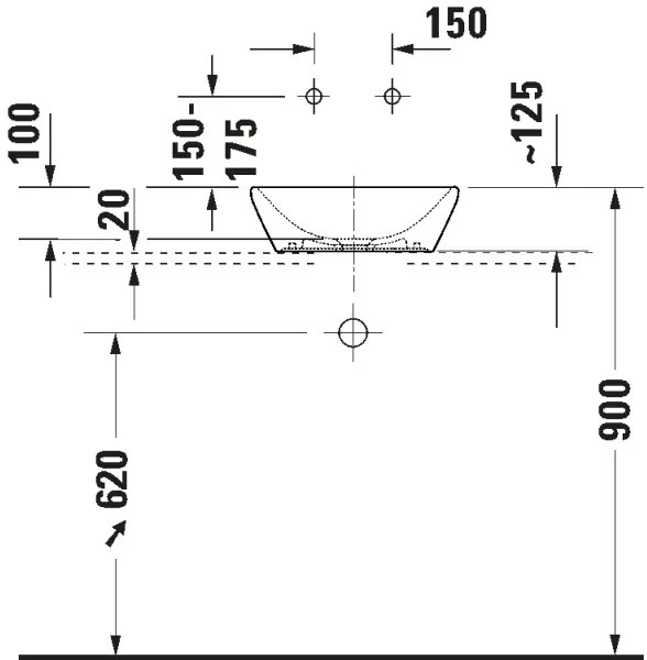 Duravit 2397400070 - Umývadlo na dosku D-NEO 40x40 cm keramika/lesklá biela