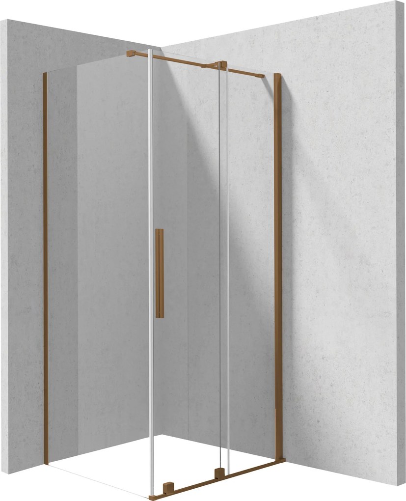 Deante Obdĺžnikový sprchový kút Prizma 120x90 cm - KPNCP12S09, bronz kartáčovaný - bez vaničky