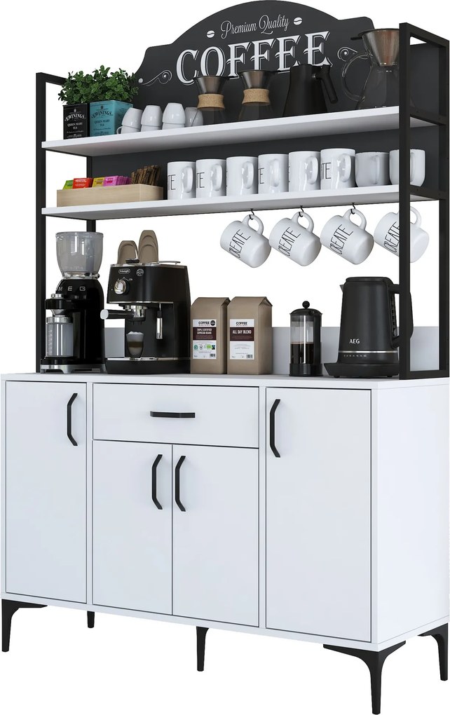 Multifunkčná kuchynská skrinka JULLY, biela