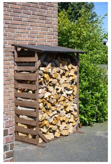 dobar Regál na palivové drevo „Ligno“, 133 x 77 x 169 cm  (100376915)