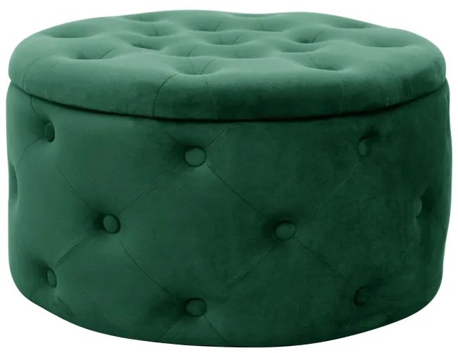 Úložná taburetka ALIA fľaškovo zelená