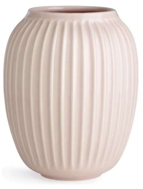 Svetloružová kameninová váza Kähler Design Hammershoi, výška 20 cm