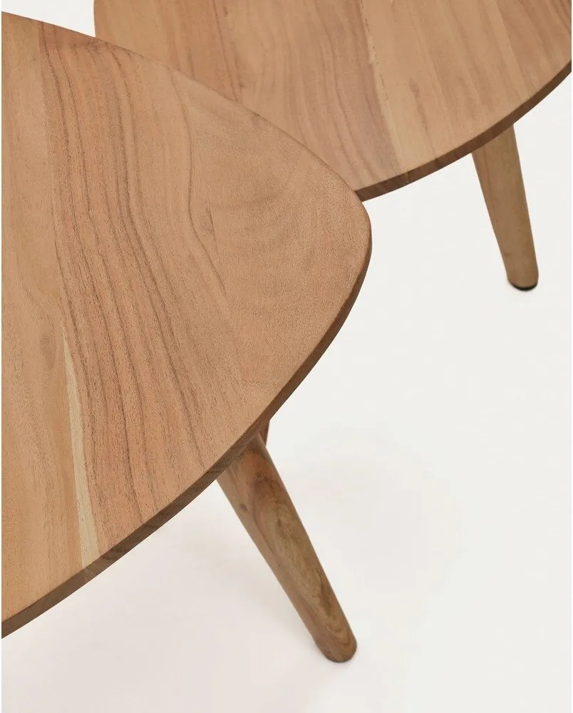 Odkladacie stolíky v súprave 2 ks z masívu akácie 60x61 cm Duvani – Kave Home