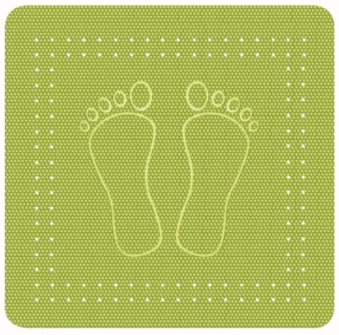 Kleine Wolke Foot protiskluzová podložka do vany močálově zelená 55x55 cm 4 388 615 002