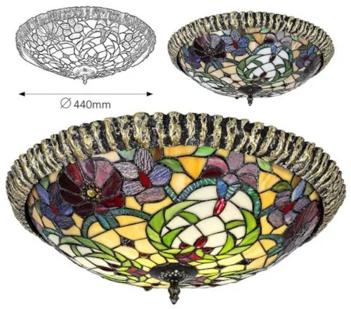 Stropné svietidlo stropnica Tiffany Rabalux 8087 Mirella Ø44