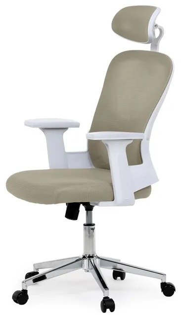 Autronic BONTEC Kancelárska stolička, hojdací mechanizmus, béžová sieťovina, KA-K2031 BGE Farba: Šedá