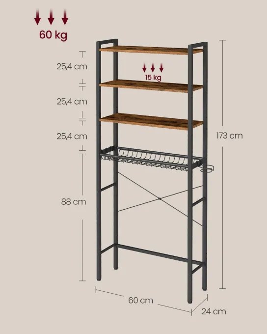 Kúpeľňová skrinka nad toaletou BTS114KD01