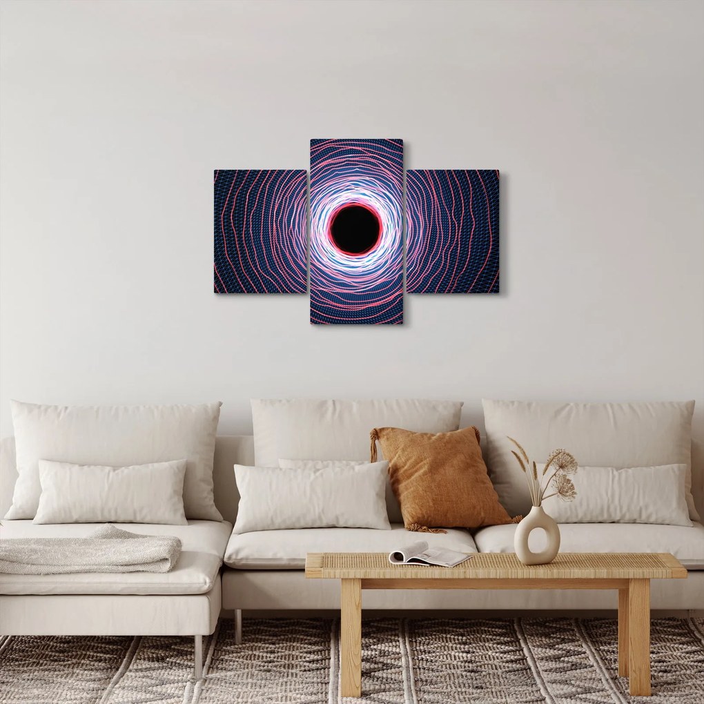 Obraz abstrakcie kruhu (90x60 cm)