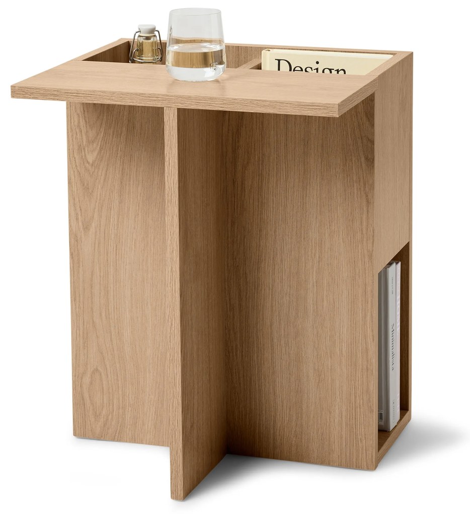 Odkladací stolík s dreveným vzhľadom