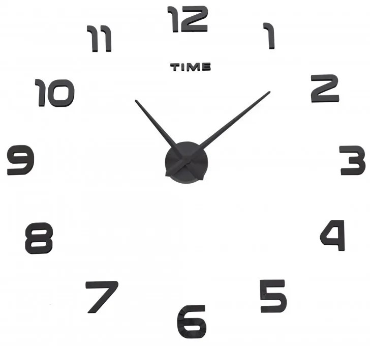 Nástenné hodiny DIY NEPRI 65 – 130 cm – čierne 3D