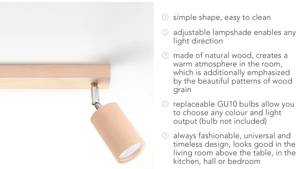 Drevené stropné svietidlo Sollux Ludwik