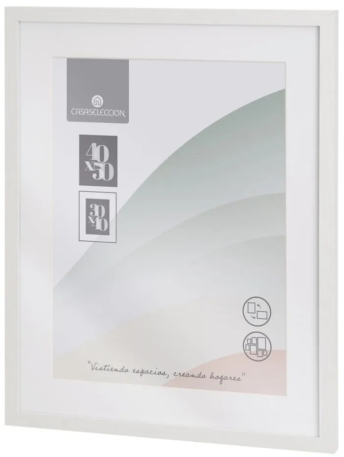 Biely rámček na stenu 42x52 cm Sencillo – Casa Selección
