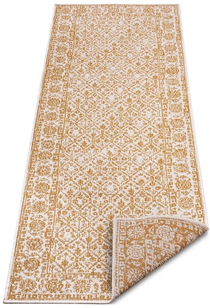 NORTHRUGS - Hanse Home koberce Kusový koberec Twin-Wendeteppiche 105789 Ochre – na von aj na doma - 160x230 cm