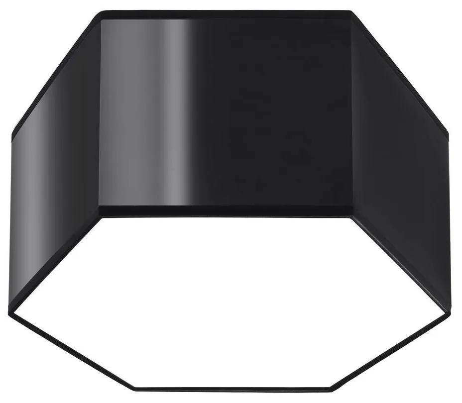 Stropné svietidlo Sunde 2, 1x čierne plastové tienidlo, (biely plast)