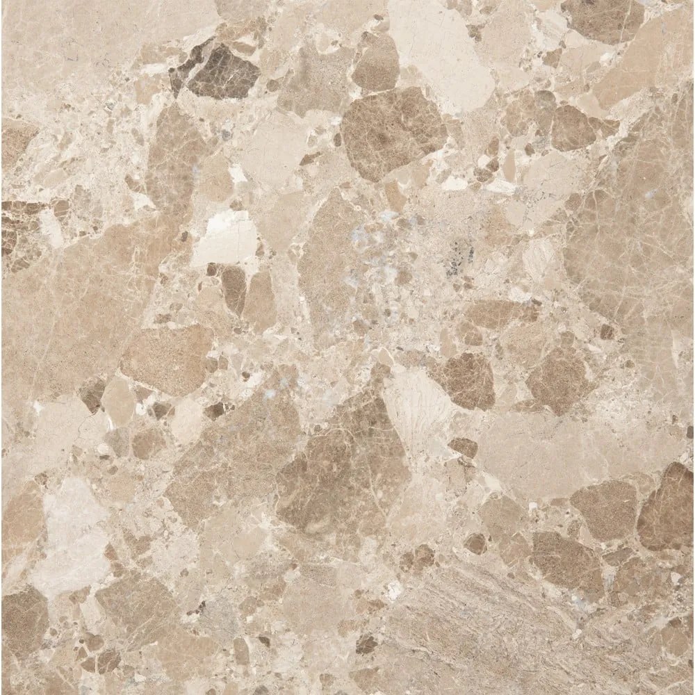 Svetlohnedý mramorový okrúhly konferenčný stolík ø 80 cm Naxos – Actona