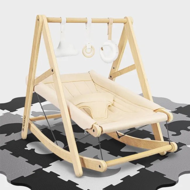 Detské hojdacie kreslo Moon 45 béžové