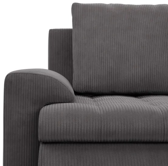 Sedacia súprava FORESTA Poso v tvare U, pravá tmavosivá