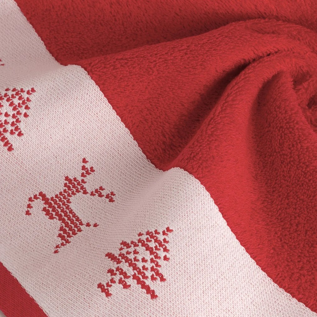 VIANOČNÝ FROTÉ UTERÁK NOEL SADA 3KS 70X140 CM ČERVENÁ