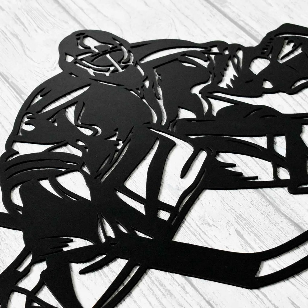 DUBLEZ | Darček pre hokejistu - Drevený obraz Brankár