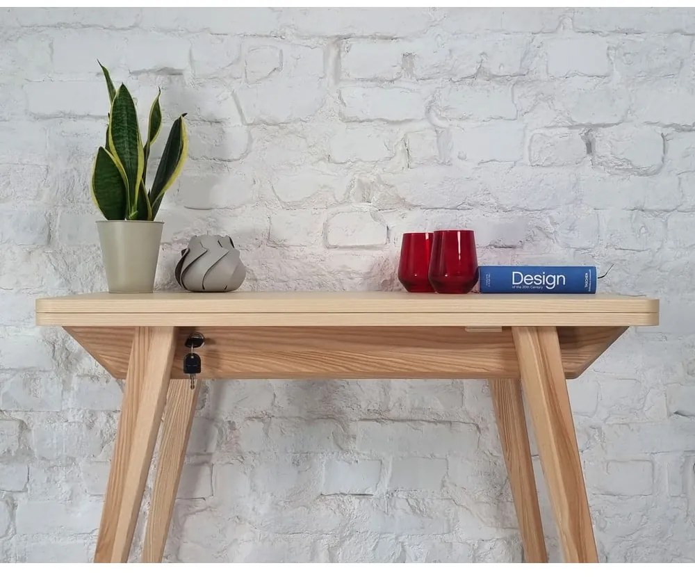 Rozkladací jedálenský stôl s doskou v dekore jaseňového dreva 65x90 cm Envelope – Ragaba