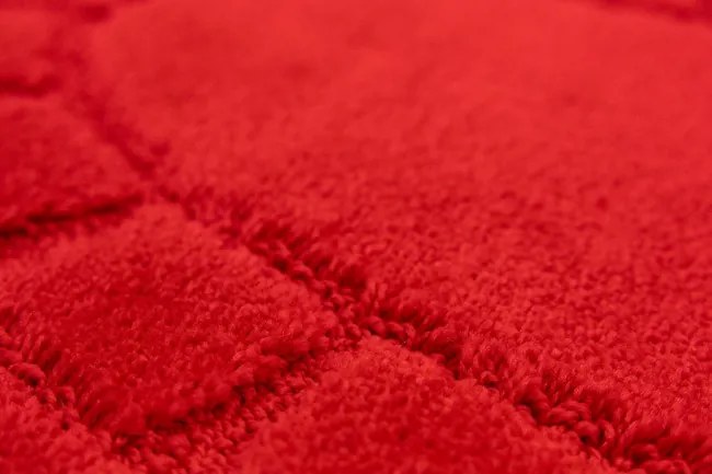 Kúpeľňový koberček Ocean Red červený ovál