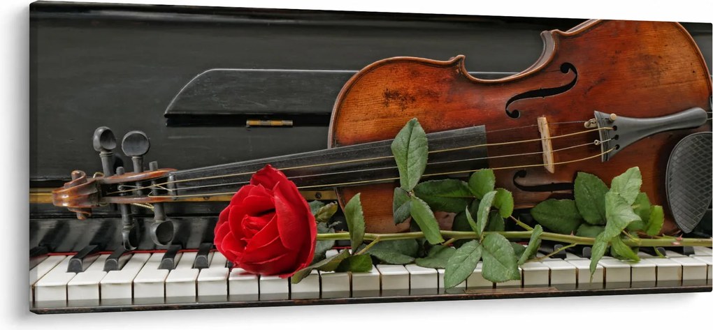 Obraz - Spomienka na hudobníka (120x50 cm)