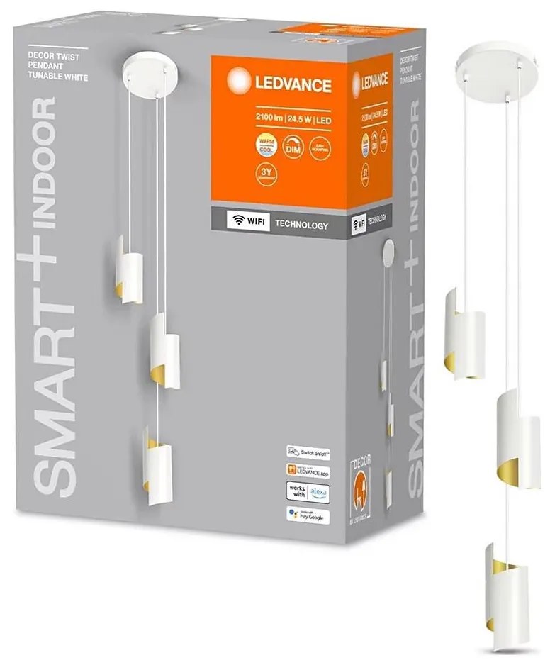 Ledvance - LED Stmievateľný luster na lanku SMART+ DECOR 3xLED/8W/230V biela Wi-Fi