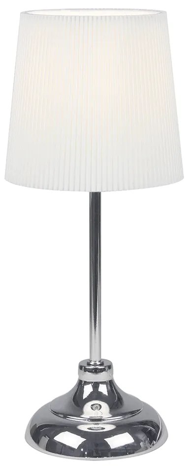 Stolná lampa, kov/biele textilné tienidlo, GAIDEN