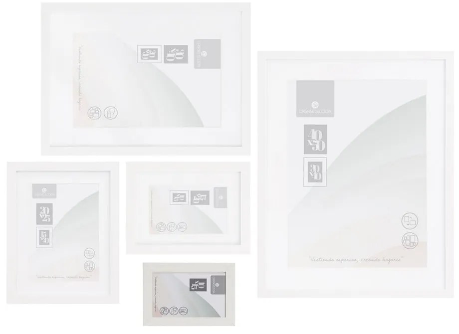 Biely stojací/na stenu rámček 12,5x17,5 cm Sencillo – Casa Selección