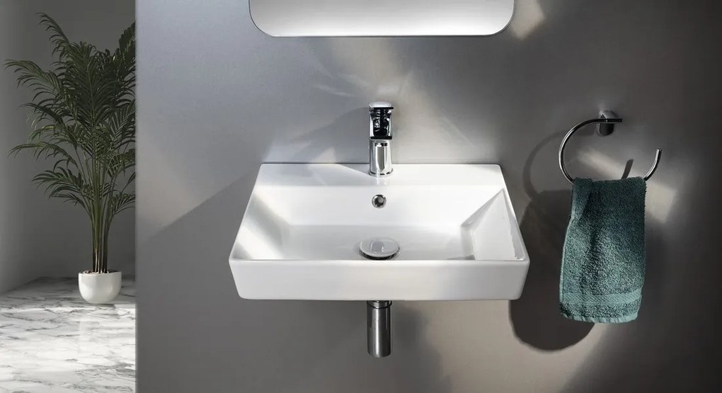 Aqualine Aqualine, ORION keramické umývadlo 49x38,6cm, bielá, 27050