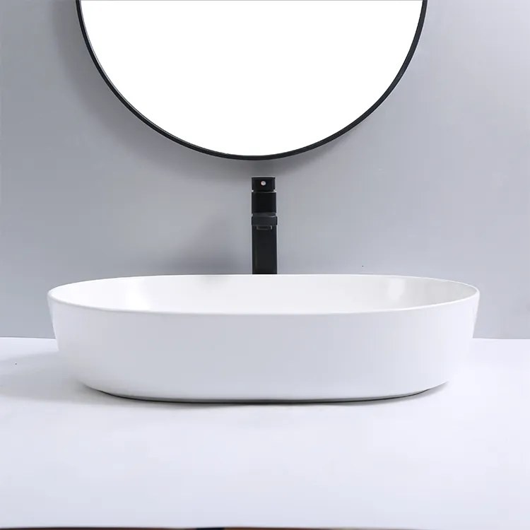 Erga Paola, umývadlo na dosku 800x400x135 mm, biela lesklá, ERG-V03-9487E-WH