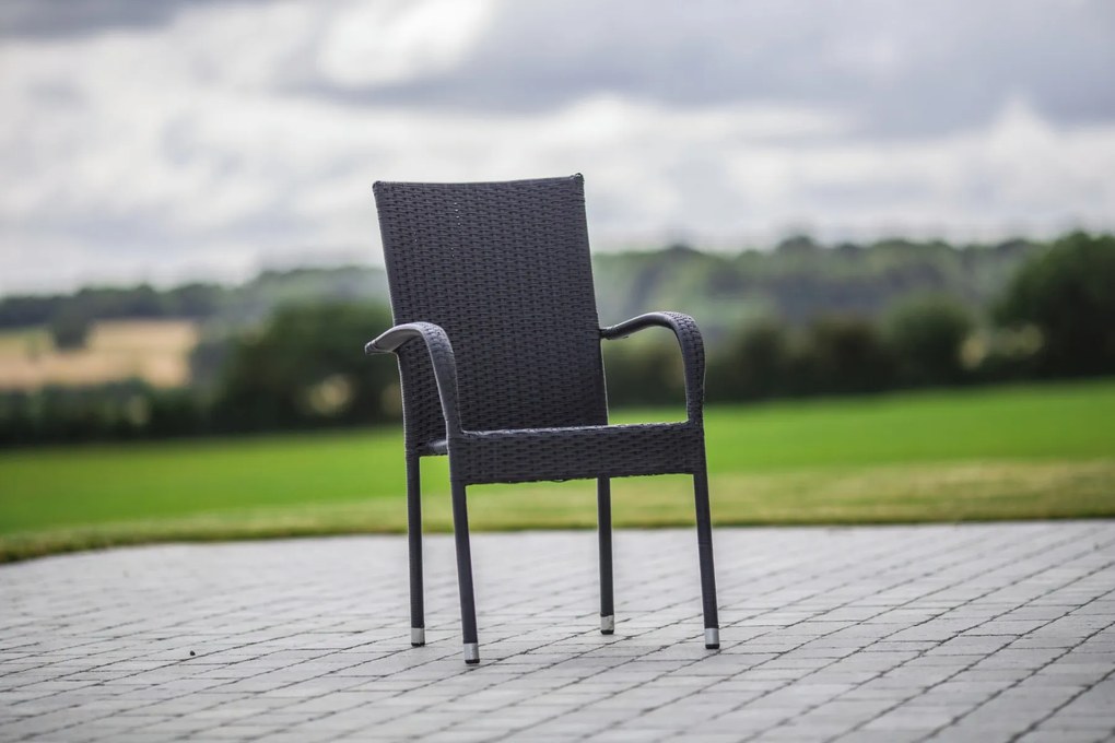 Záhradné ratanové kreslo ESSEN, antracit