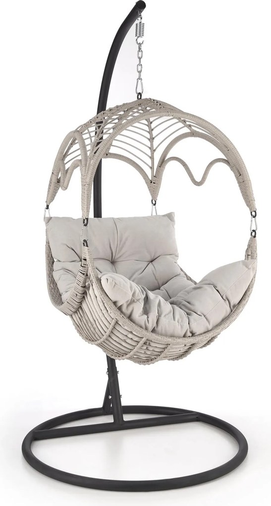 Závesné hojdacie kreslo Rasmus svetlosivé