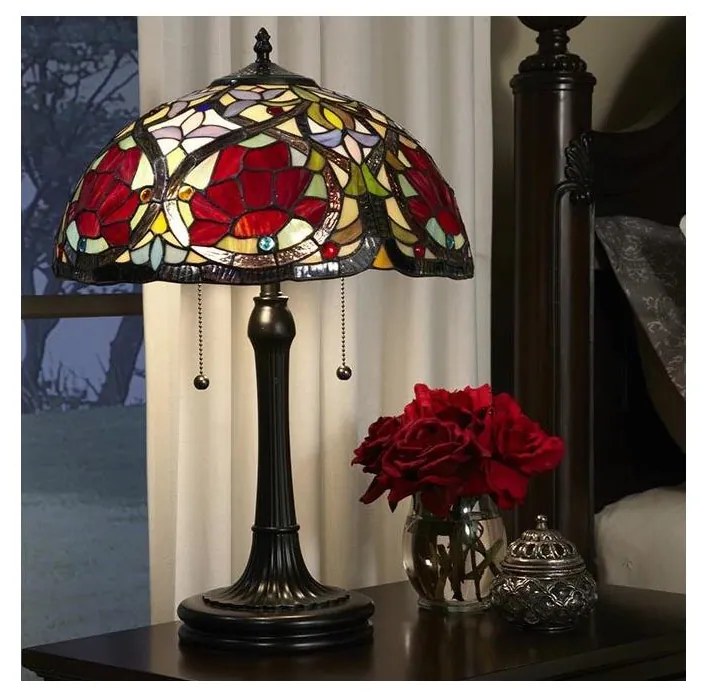 Elstead QZ-LARISSA-TL - Stolová lampa Tiffany LARISSA 2xE27/60W/230V