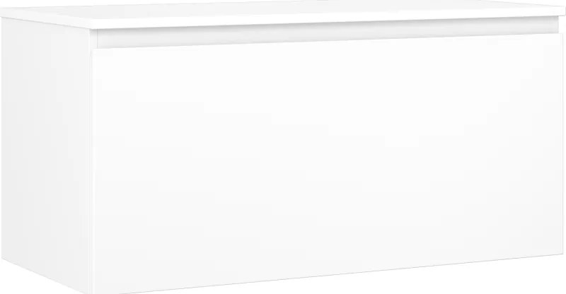 Mexen Orio, kúpeľňová skrinka 100 cm s hornou časťou, 1 zásuvka, biela matná, 91A10-10047-1-BFC01