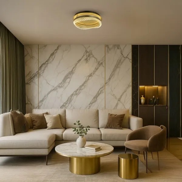 LED Stropné svietidlo LED/36W/230V pr. 43 cm zlaté