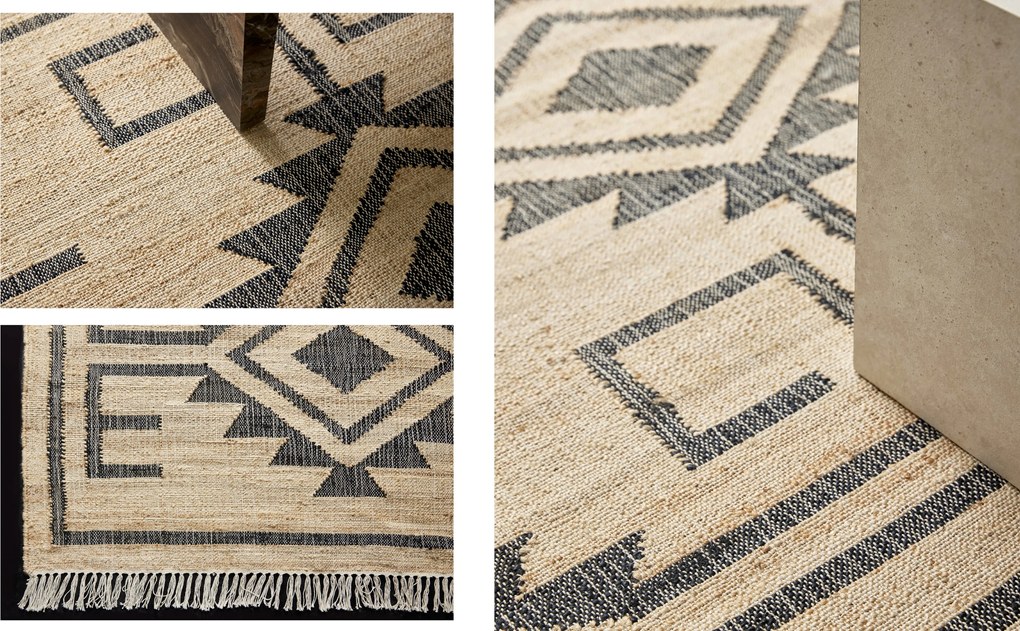 Diamond Carpets India, Ručne viazaný kusový koberec Trellis 2338 Natural, 120x170, béžová, chodba / predsieň